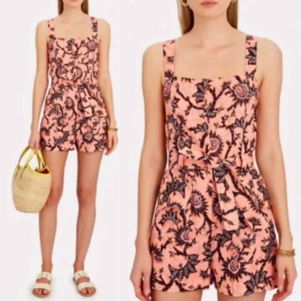 A.L.C. Floral Gilmour Linen Romper